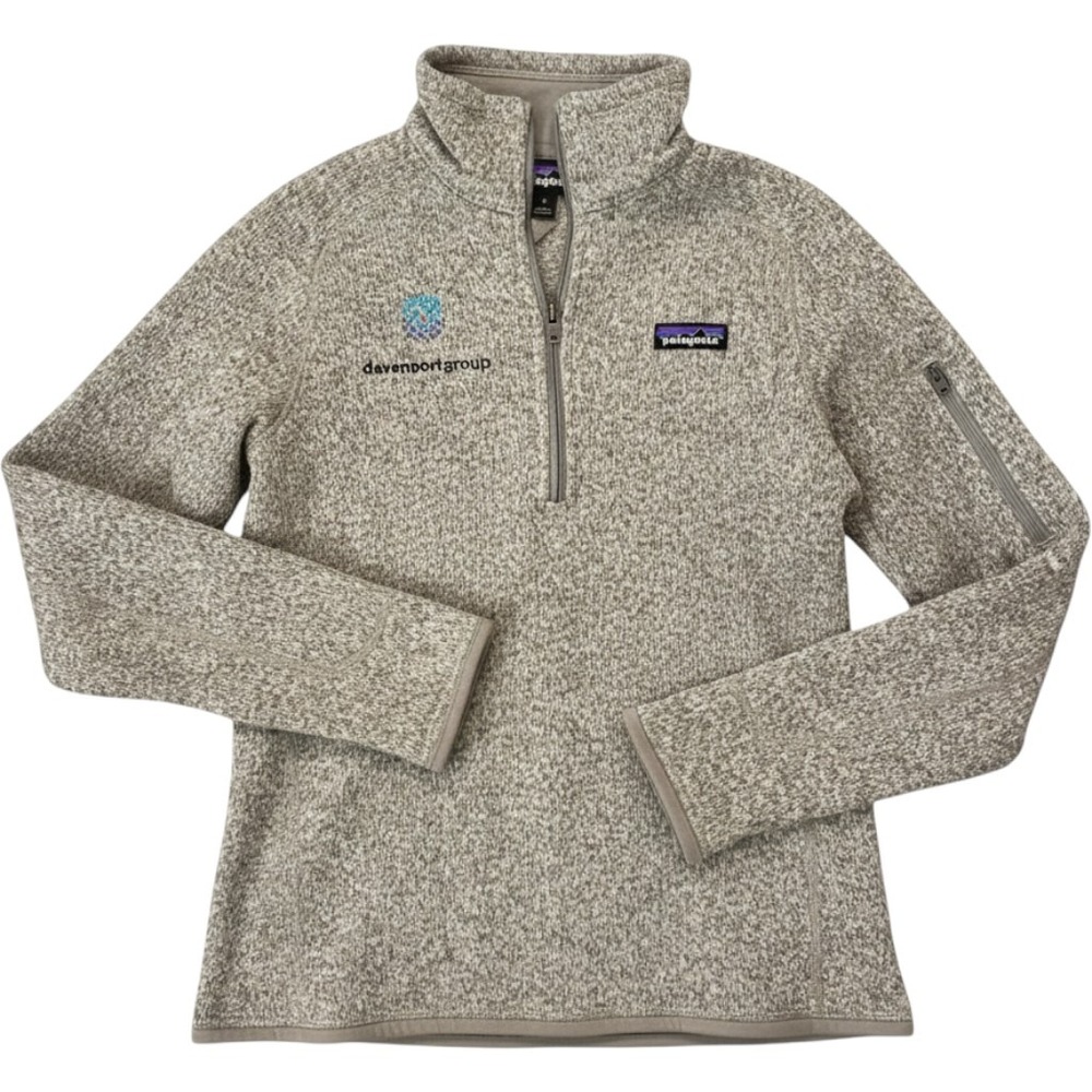 Patagonia Better Sweater 1/4 Zip Pullover Womens Small Grey Fleece Jacket 25527